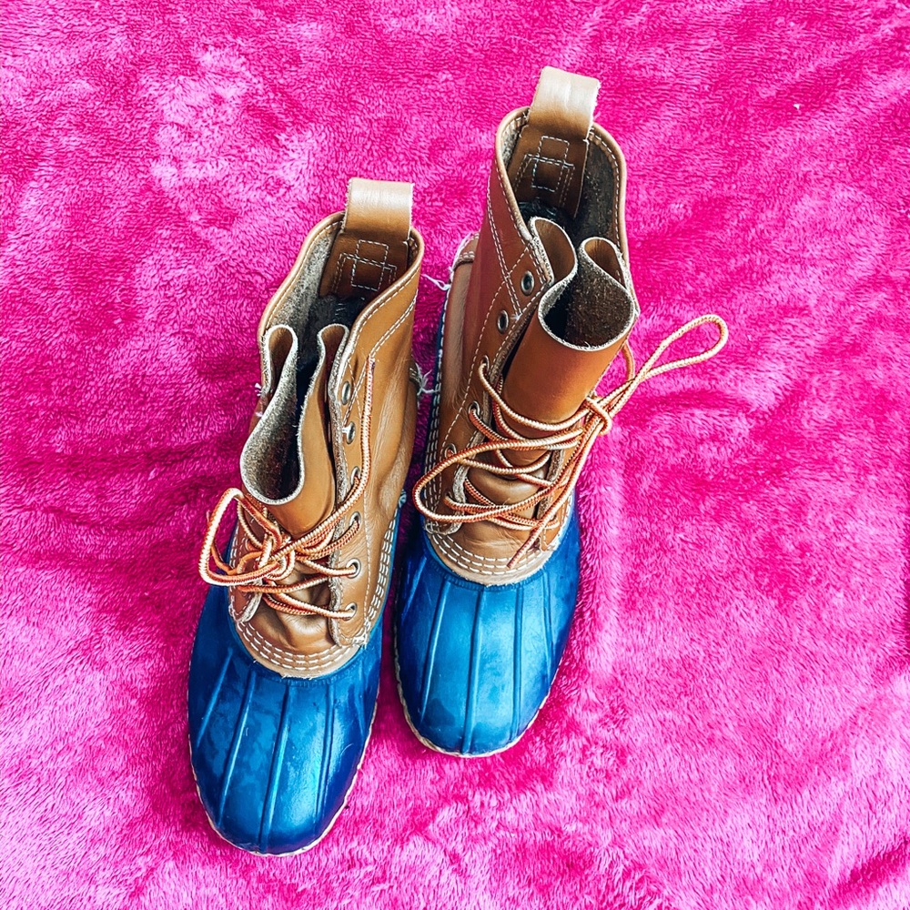 Navy LL Bean Boots